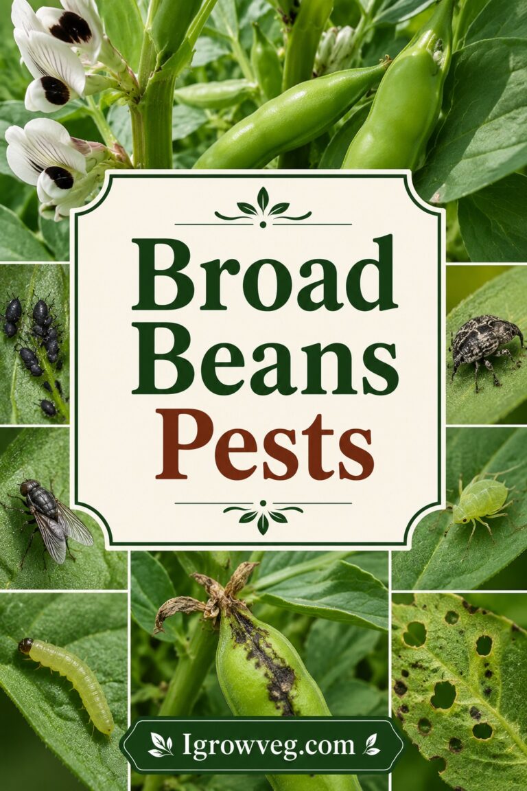 Blackfly or Black Bean Aphid on Broad Beans Pests