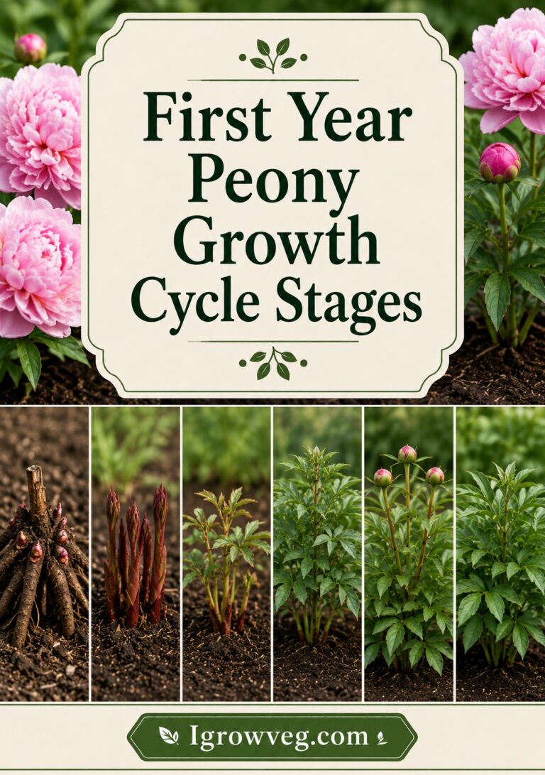First Year Peony Growth Cycle Stages