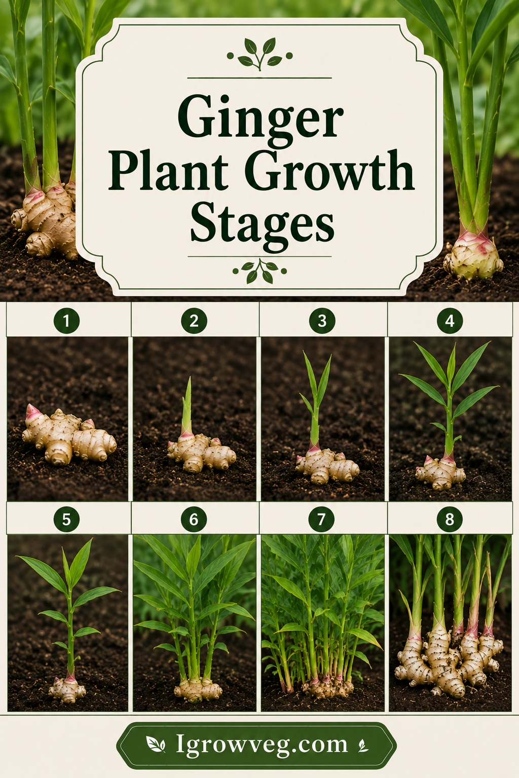 Ginger Plant Growth Stages