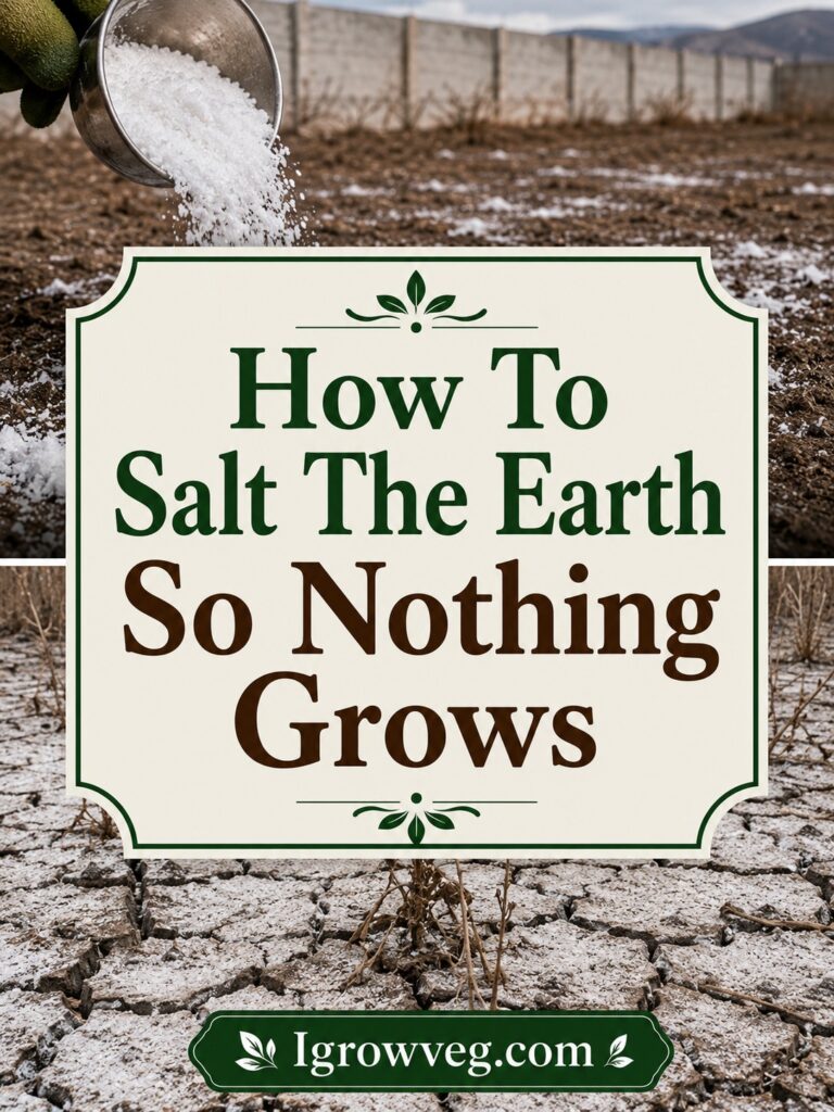 How To Salt The Earth So Nothing Grows