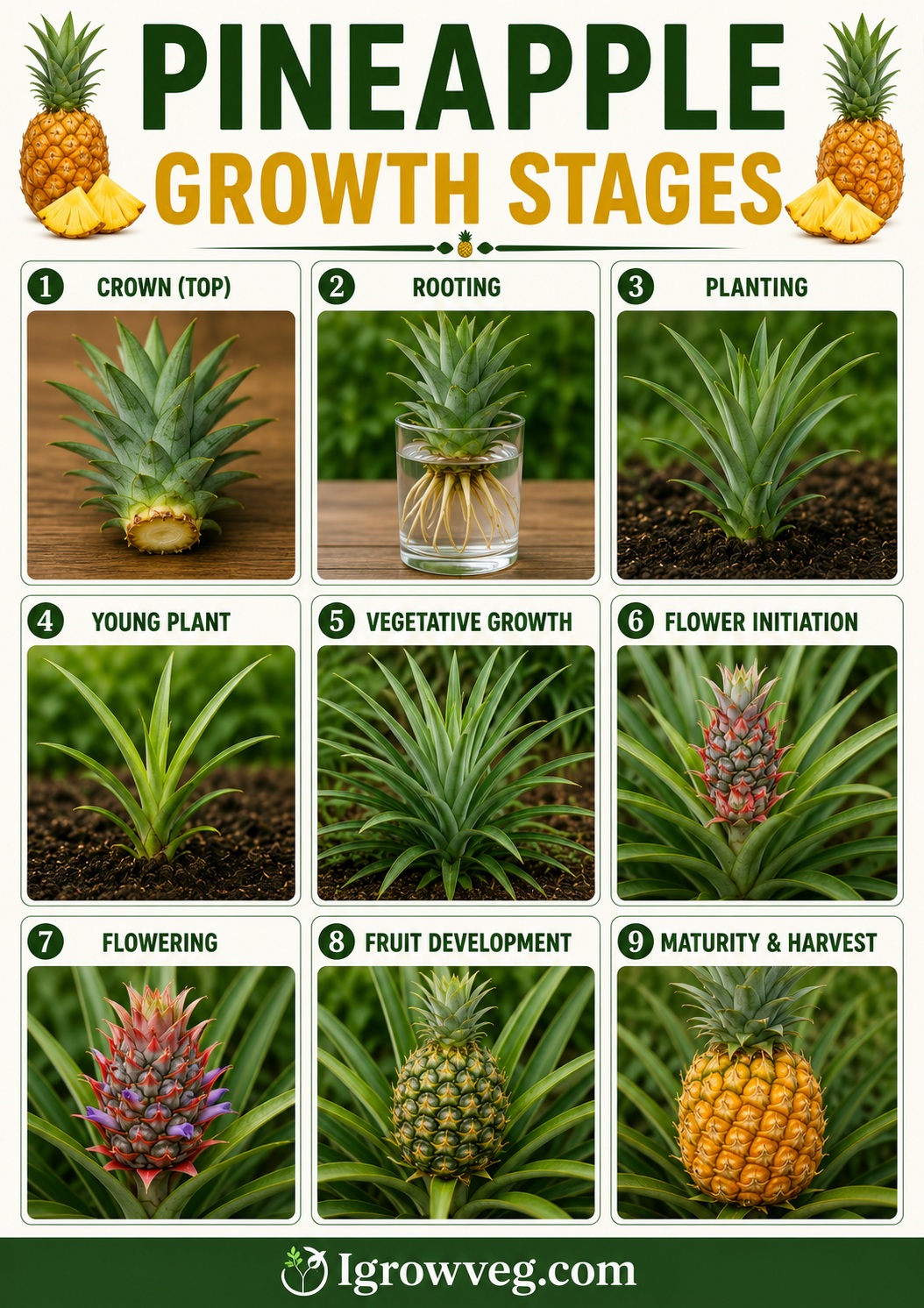 Pineapple Growth Stages Infographic