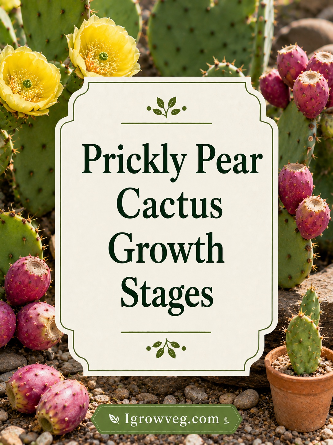 Prickly Pear Cactus Growth Stages