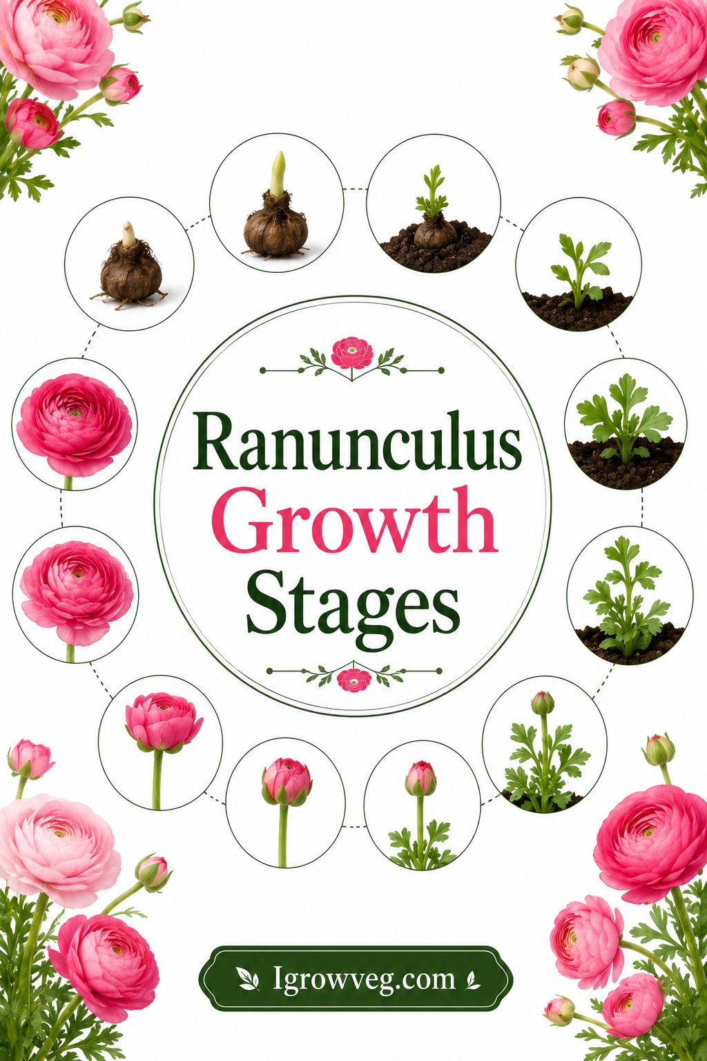 Ranunculus Growth Stages