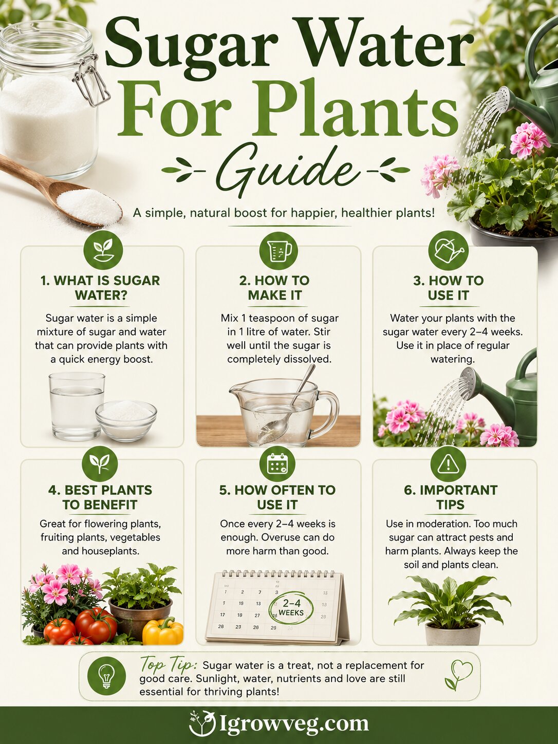 Watering Plants with Sugar Water